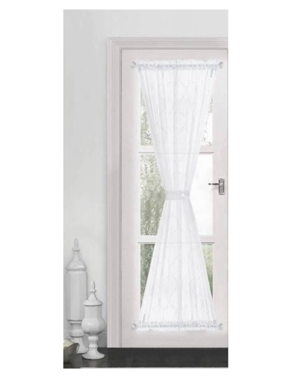 French Door Curtain with Magnetic Curtain Rods